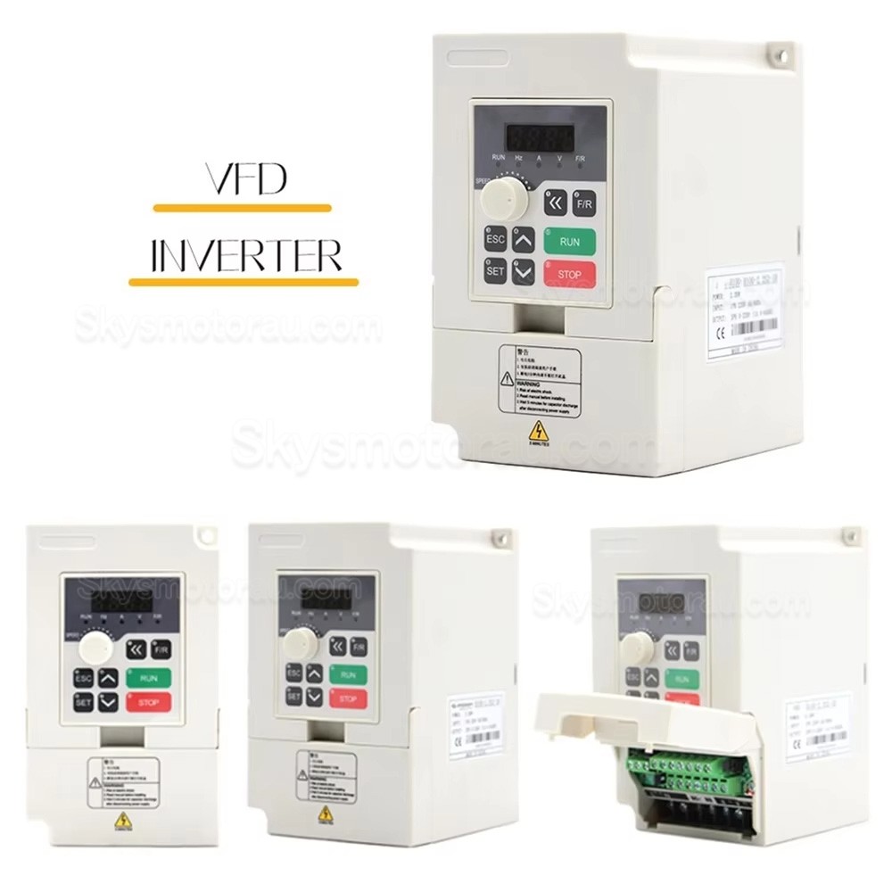 1.5KW 2HP VFD (Variable Frequency Drive) Handi H100-1.5C2 / H100-1.5S2 110V/220V Single Phase to Three Phase